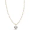 Sterling Forever Esti Cz Beaded Pearl Necklace