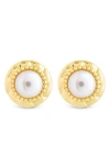 Sterling Forever Eudora Cultivated Pearl Stud Earrings