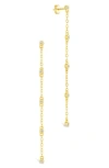 Sterling Forever Evanthe Brilliant Cubic Zirconia Drop Earrings In Gold
