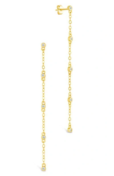 Sterling Forever Evanthe Brilliant Cubic Zirconia Drop Earrings In Gold