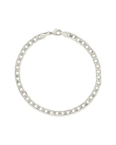 Sterling Forever Exie Chain Anklet In Metallic