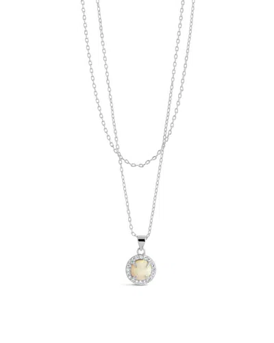 Sterling Forever Calla Layered Necklace In Silver