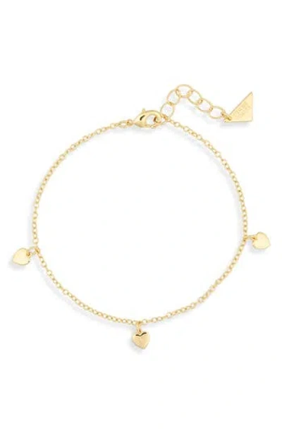 Sterling Forever Farrah Heart Charm Bracelet In Gold