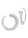 Sterling Forever Faye Twist Stud Hoop In White
