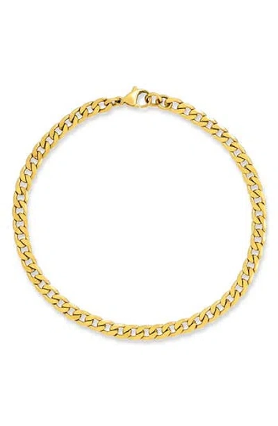 Sterling Forever Felice Curb Chain Bracelet In Gold
