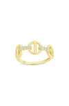 Sterling Forever Felicia Cubic Zirconia Chain Ring
