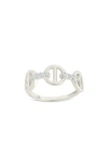 Sterling Forever Felicia Cubic Zirconia Chain Ring