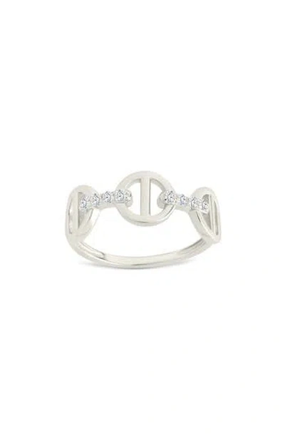 Sterling Forever Felicia Cubic Zirconia Chain Ring