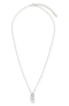 Sterling Forever Fenella Interlocking Cubic Zirconia Pendant Necklace In Silver