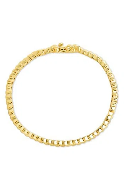Sterling Forever Fern Bubble Bracelet In Gold