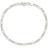 Sterling Forever Figaro Chain Bracelet In Metallic