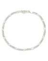 Sterling Forever Figaro Chain Bracelet In Metallic