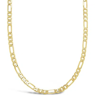 Sterling Forever Figaro Chain Necklace In Gold
