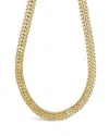 STERLING FOREVER FLAT LINK CHAIN NECKLACE [GOLD]