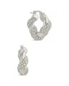 Sterling Forever Florence Hoops In Grey