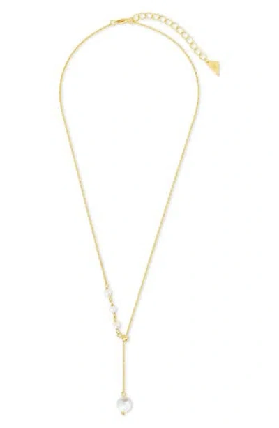 Sterling Forever Florian Freshwater Pearl Lariat Necklace