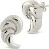 Sterling Forever French Horn Stud Earrings