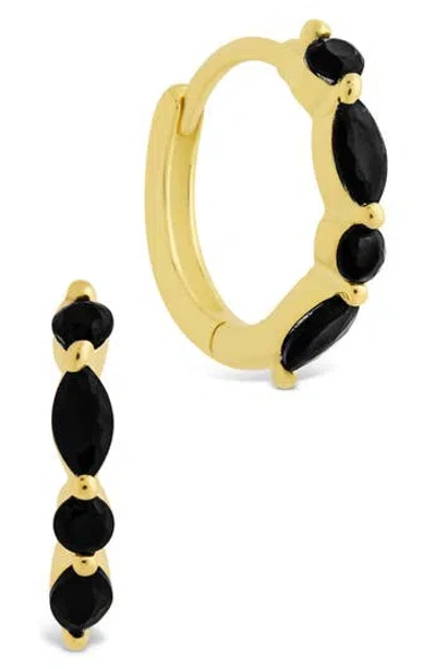 Sterling Forever Gabriella Set Of 2 Huggie Hoop Earrings In Gold