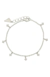 Sterling Forever Gael Cz Charm Bracelet In Silver