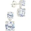 Sterling Forever Galatea Brilliant Cubic Zirconia Drop Earrings In Metallic