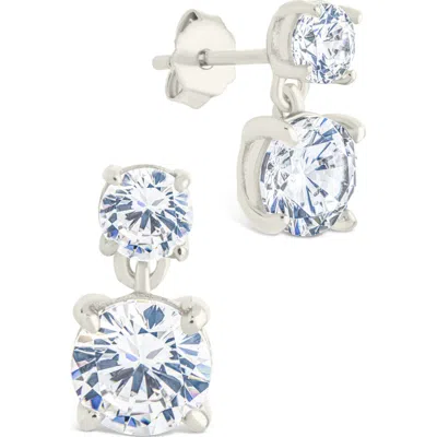 STERLING FOREVER STERLING FOREVER GALATEA BRILLIANT CUBIC ZIRCONIA DROP EARRINGS