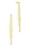 Sterling Forever Gemma Cubic Zirconia Drop Earrings In Gold
