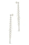 Sterling Forever Gemma Cubic Zirconia Drop Earrings In Silver