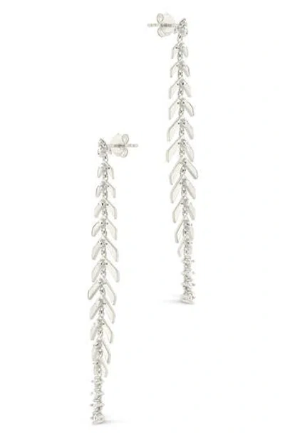 Sterling Forever Gemma Cubic Zirconia Drop Earrings In Silver