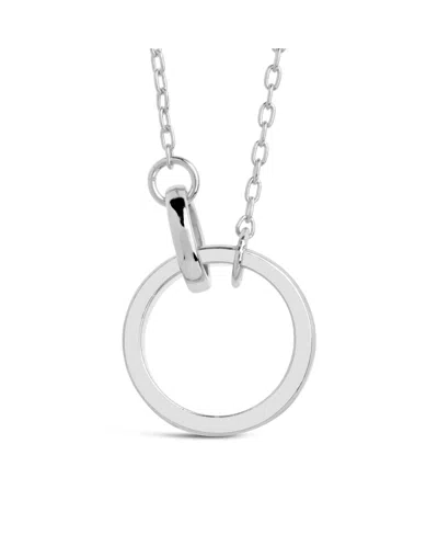 Sterling Forever Genuine Mother Of Pearl Mishel Interlocking Necklace In Silver