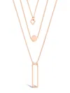 Sterling Forever Geometric Multi Layer Necklace In Multi