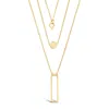 Sterling Forever Geometric Multi Layer Necklace In Gold