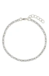 Sterling Forever Georgia Cubic Zirconia Tennis Bracelet In Silver