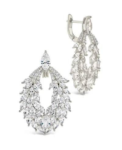 Sterling Forever Giuliana Statement Cubic Zirconia Drop Earring In Silver
