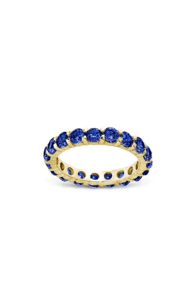 Sterling Forever Gracie Cubic Zirconia Eternity Ring In Blue
