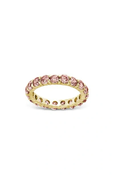 Sterling Forever Gracie Cubic Zirconia Eternity Ring In Gold