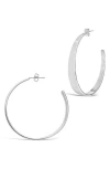 Sterling Forever Graduating Hoop Earrings-gold In Metallic