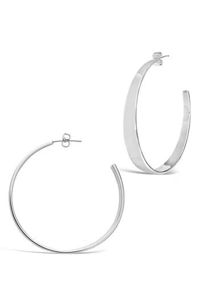 STERLING FOREVER STERLING FOREVER GRADUATED HOOP EARRINGS