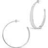 Sterling Forever Graduating Hoop Earrings-gold In Silver
