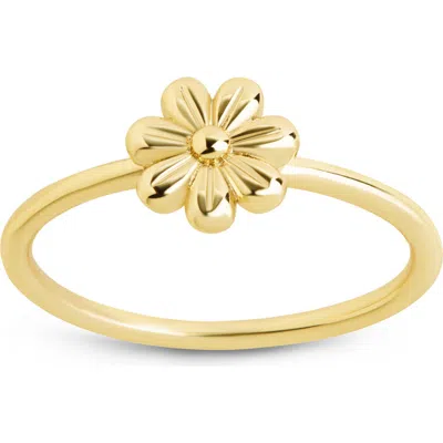 Sterling Forever Halley Flower Ring In Gold
