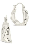 Sterling Forever Hampton Molten Micro Hoop Earrings