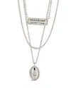 Sterling Forever Hartley Layered Necklace - Silver In Silver