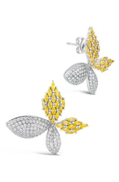 STERLING FOREVER STERLING FOREVER HEIDI CUBIC ZIRCONIA FLOWER STUD EARRINGS