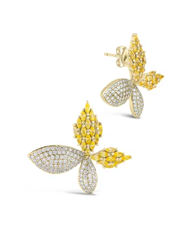 STERLING FOREVER HEIDI CUBIC ZIRCONIA FLOWER STUD EARRINGS
