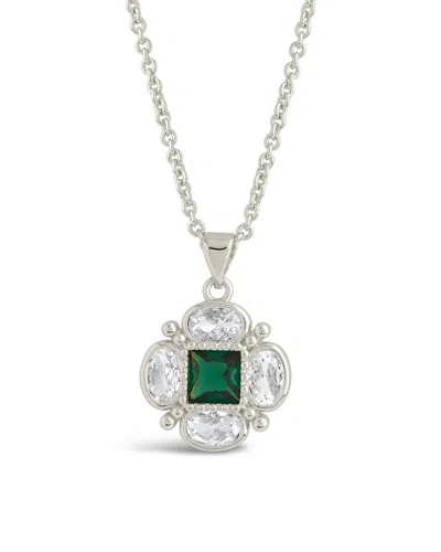 Sterling Forever Cubic Zirconia Hermia Pendant Necklace In Silver-tone