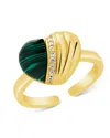 Sterling Forever Hollis Cz Embellished Heart Ring In Gold