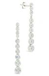 Sterling Forever Ianthe Brillient Cubic Zirconia Drop Earrings In Metallic