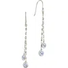 Sterling Forever Idaline Cubic Zirconia Drop Earrings In Metallic