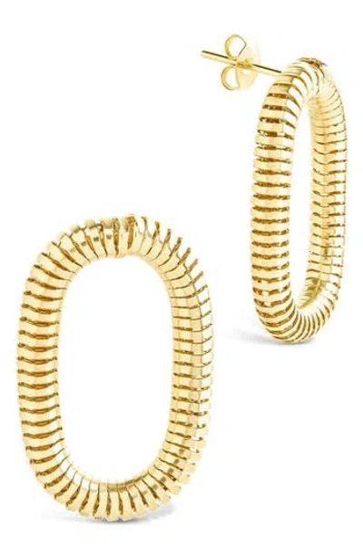 STERLING FOREVER STERLING FOREVER INDIGO SNAKE CHAIN FRONTAL HOOP EARRINGS