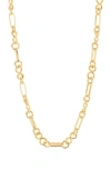 Sterling Forever Infinity Oval Link Chain Necklace In Gold