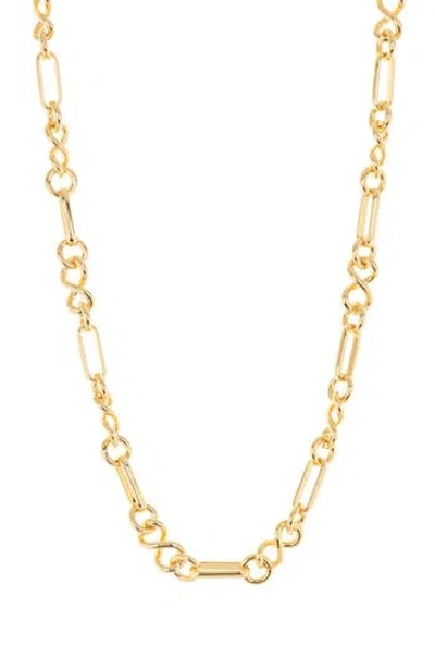 Sterling Forever Infinity Oval Link Chain Necklace In Gold